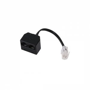 ISDN Splitter 8p4c modular plug - 2 8p4c modular sockets Black