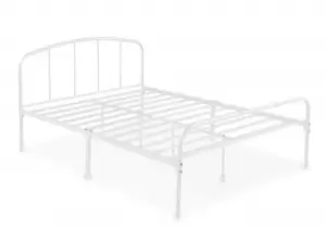 LPD Milton 4ft Small Double White Metal Bed Frame