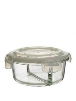 Premier Housewares Freska Round Glass Container With 2 Compartments