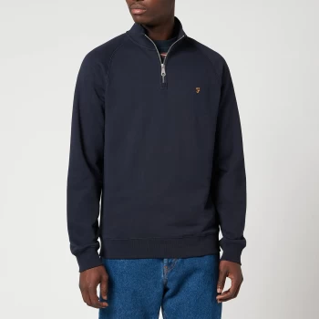 Farah Mens Jim Quarter-Zip Sweatshirt - True Navy - XXL