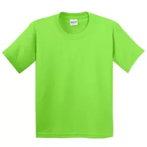 Gildan Childrens Unisex Heavy Cotton T-Shirt (Pack Of 2) (L) (Lime)