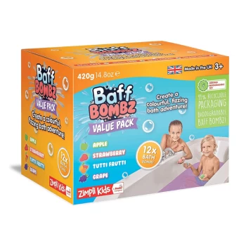 Zimpli Kids - Baff Bombz Value Pack 12X Bath Bombs - New And In Stock At Poundtoy - Bath Toys - Childrens Toys & Birthday Present Ideas