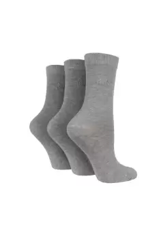 3 Pair Pack Modal Blend Plain Crew Socks