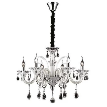 Colossal 6 Light Chandelier Ivory Finish, E14