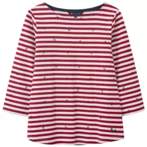 Crew Clothing Womens Essential Breton Red/White Anchor 14