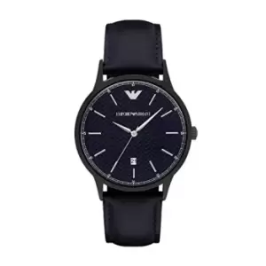 Emporio Armani Mens Blue Dial Strap Watch