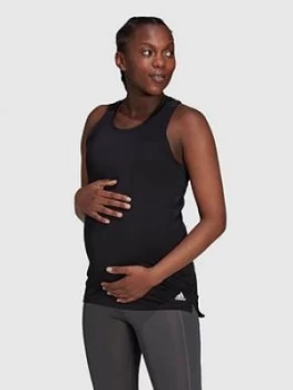 adidas Maternity Aeroready Designed 2 Move Sport Tank Top - Black, Size XL, Women