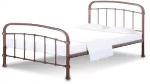 LPD Halston 5ft King Size Copper Metal Bed Frame