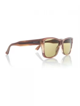 Gucci Tortoise GG0052S rectangle sunglasses GreenBrown