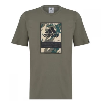 adidas QT T Shirt Mens - Green BOS