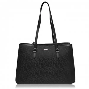 DKNY Jacquard Logo Large Tote Bag - Blk/Blk XLB