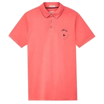 Jack Wills Elton Garment Dye Polo - Deep Rose