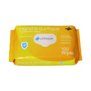 Uniwipe Hand and Surface Wipes (Pack of 100) 1025