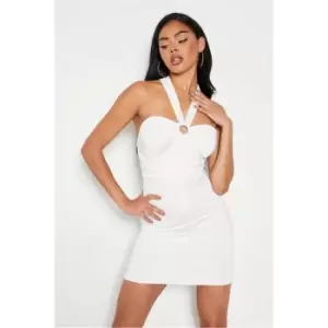 I Saw It First White Slinky Ring Detail Multiway Strap Bodycon Dress - White