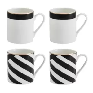 Luxe Deco China Mugs, Set of 4, 380ml