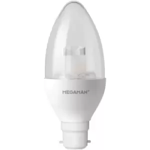 Megaman 6W LED BC B22 Candle Warm White Dim-to-Warm - 143806