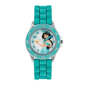 Disney Princess Jasmine Teal Strap Time Teacher Watch