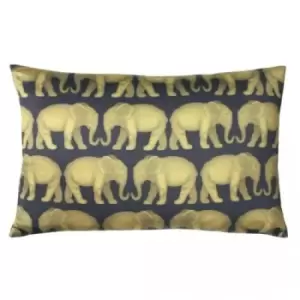 Paoletti Parade Elephant Cushion Cover (One Size) (Navy)