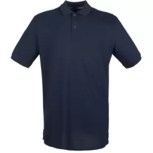 Henbury Mens Modern Fit Cotton Pique Polo Shirt (XXL) (Oxford Navy)