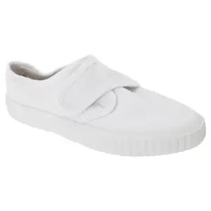 Dek Kids Unisex Junior Touch Fastening White Canvas Plimsolls (1 UK) (White)