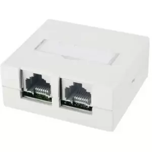 Telegaertner Network outlet Surface-mount CAT 6 Pure white