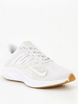 Nike Quest 3 - White/Gold , White/Gold, Size 8, Women