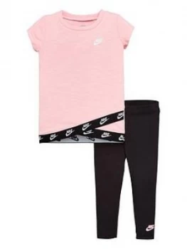 Nike Sportswear Toddler Girls Leggings Set - Pink/Black