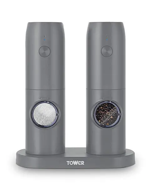 Tower Tower Rechargeable Salt & Pepper Mill Grey LS92601