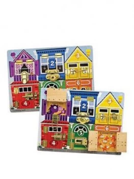 Melissa & Doug Latches Board, One Colour