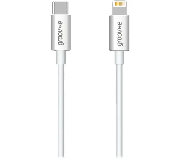 GROOV-E GVMA046WE USB Type-C to Lightning Cable - 1 m, White 5060108297646