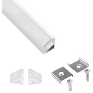 Moderix - Aluminium Profile Corner 2m For LED Lights Strip Opal Cover - Colour White - Pack of 1