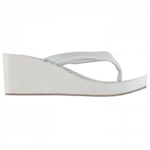 SoulCal EVA Wedge Flip Flops Ladies - White/Navy