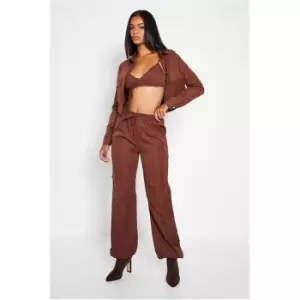 I Saw It First Elasticated Cargo Style Cuffed Trousers - Brown