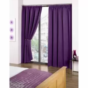 Emma Barclay Blackout Pencil Pleat Curtains Cali 90 X 90" Amethyst