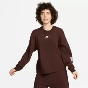 Nike Nsw Ls Top Gfx Dnc - Brown