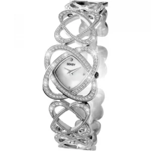 Ladies Seksy Crystal Hearts Watch