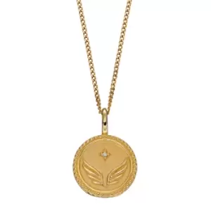 Gold Plated Angel Wings & Star Celestial Pendant Necklace