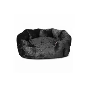 Bunty Bellagio Crushed Velvet Black Dog Bed