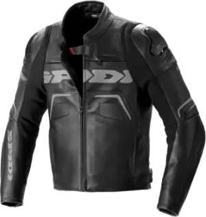 Spidi Evorider 2 Motorcycle Leather Jacket, black, Size 48, black, Size 48