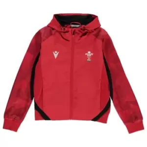 Macron Wales Rugby Full Zip Hoodie Junior - Red