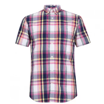 Gant Washed Short Sleeve Shirt - Pink 673