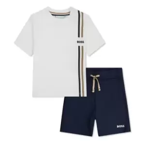 Boss Infants T-Shirt and Short Set - White