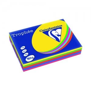 Trophee Card A4 160gm Intensive Assorted Pack of 250 1713C