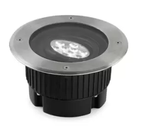 Gea Power LED 9 Light Round Recessed Floor Light Stainless Steel Aisi 316 IP67