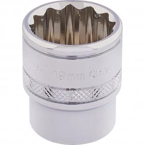 Draper 3/8" Drive Polished Finish Hi Torq Bi Hexagon Socket Metric 3/8" 19mm