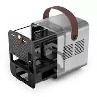 Jonsplus BO 100 Mini-ITX Case, Tempered Case - silver