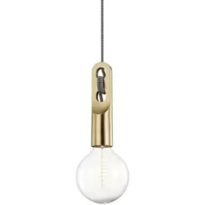 Angela 1 Light Large Pendant Brass