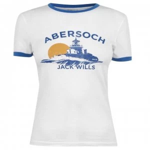 Jack Wills Trinkey Abersoch T Shirt - White