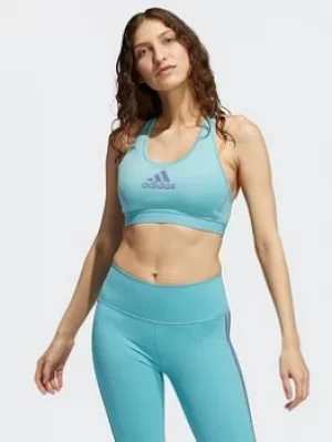 adidas Dont Rest Alphaskin Bra, Green/White Size M Women