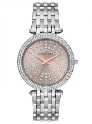 Michael Kors Ladies Darci Celestial Pave Pink Dial Stainless Steel...